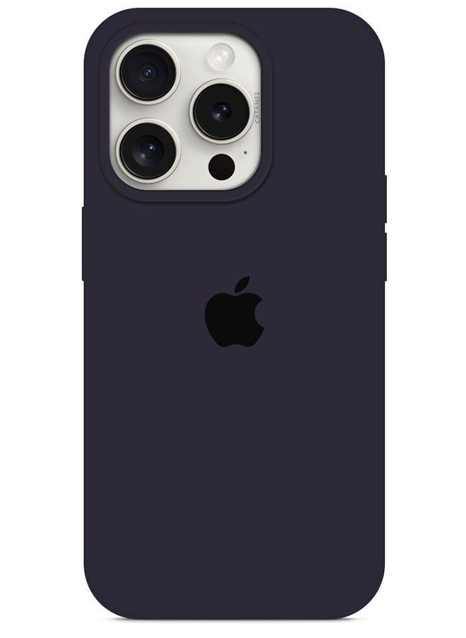CATANES iPhone 15 Pro Max Case Silicone Case Cover Durable and Anti Scratch Back Cover Dark Purple  - Image 1