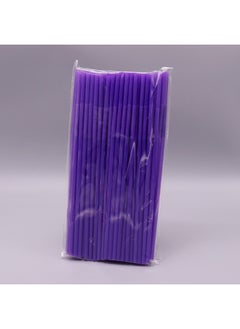 Spot Disposable Plastic Tube Double Child Art Straw Modeling Creative Color Elbow Handmade Beverage DIY-Color:Purple 100 ]-Specifications:Caliber 6mm Length 26cm