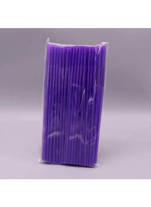 Spot Disposable Plastic Tube Double Child Art Straw Modeling Creative Color Elbow Handmade Beverage DIY-Color:Purple 100 ]-Specifications:Caliber 6mm Length 26cm