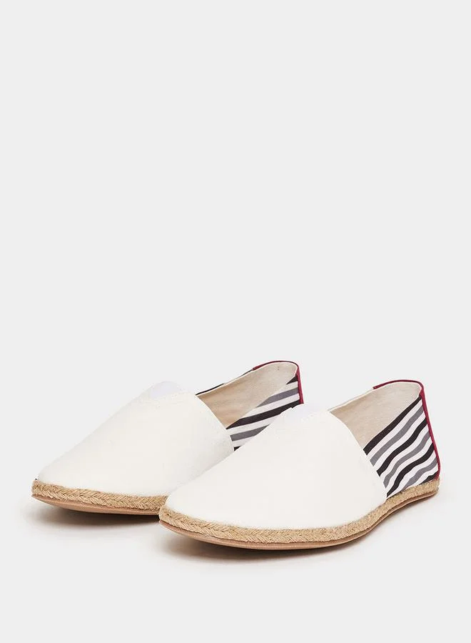 Styli Contrast Side Strip Canvas Espadrille
