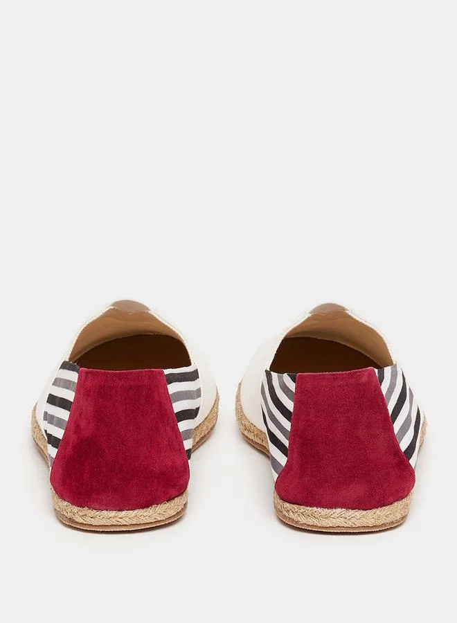 Styli Contrast Side Strip Canvas Espadrille
