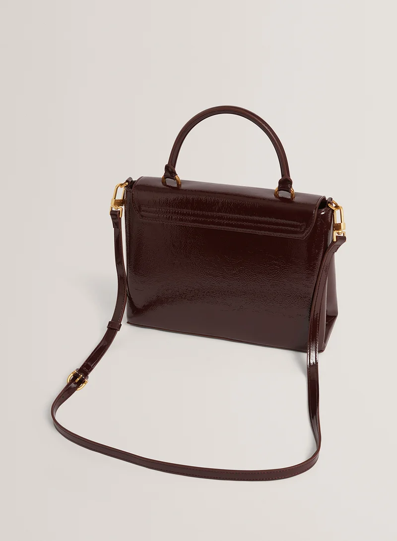 تيد بيكر Rosenau Raose Detail Crinkle Top Handle Satchels