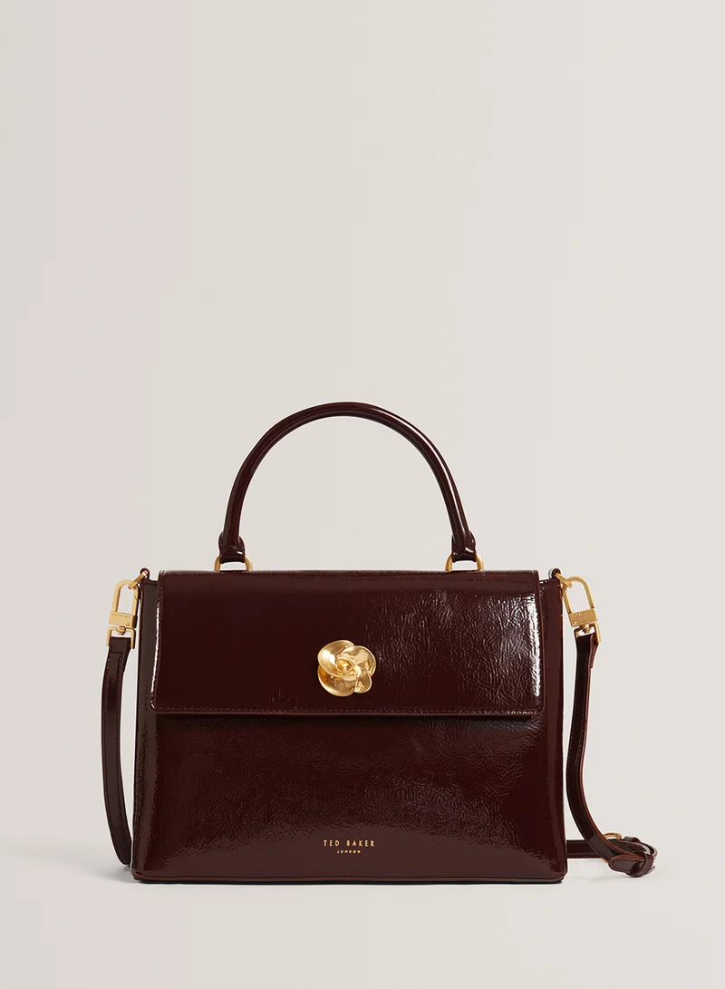 تيد بيكر Rosenau Raose Detail Crinkle Top Handle Satchels