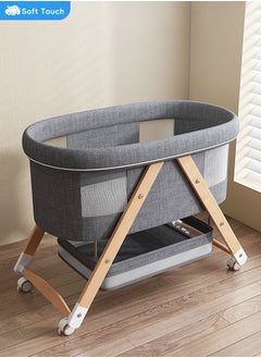 Soft Touch Toddler Cot Foldable Baby Crib Multifunctional Baby Cradle Infant Bed for 0-3 Years  - Image 1