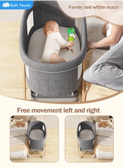 Soft Touch Toddler Cot Foldable Baby Crib Multifunctional Baby Cradle Infant Bed for 0-3 Years  - Image 4