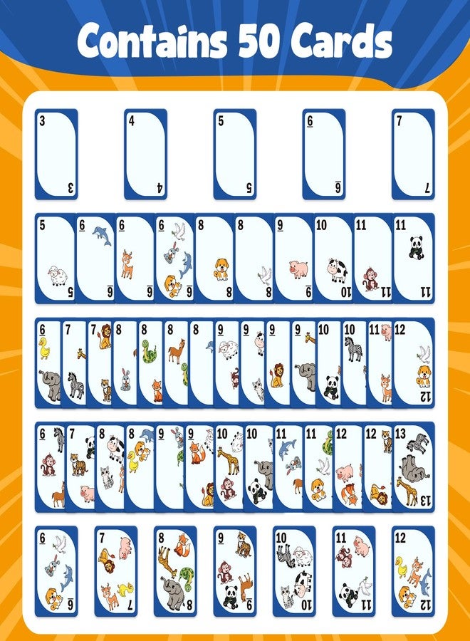 Zazopup Animal Math Match Game - Fun-Filled Kids Educational Game for Ages 7+ - Entertaining Card Game for Kids and Family - Easy to Learn, Fast paced, Fun and Exciting - Quick-Counting Game for 2-4 Players - Image 2