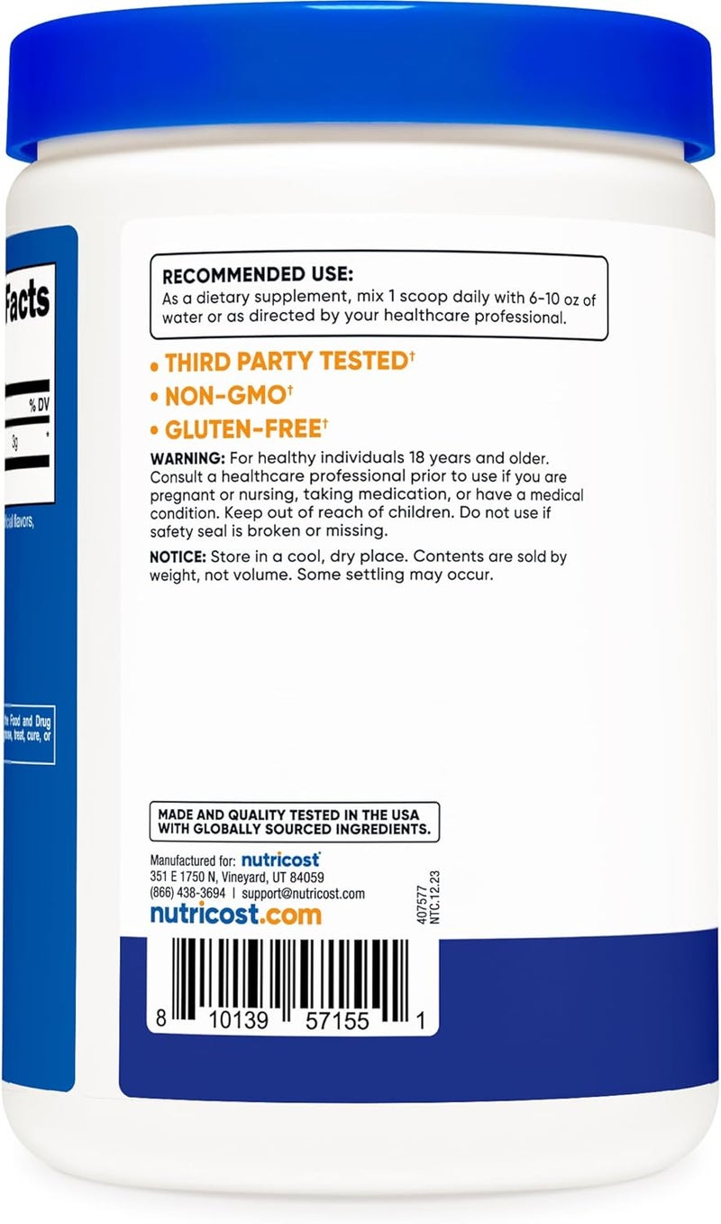 Nutricost DAspartic Acid DAA Powder 300G Blue Raspberry  Flavored DAspartic Acid Powder Supplement - Image 4