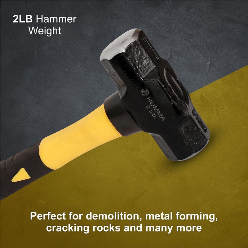 Venom مطرقة ثقيلة بمقبض من الألياف الزجاجية مجموعة من 1 قطعة، 2.0 رطل/680 جرام، مقبض مصمم خصيصًا لتحسين القبضة وتطبيق مقاوم للصدمات - Image 5