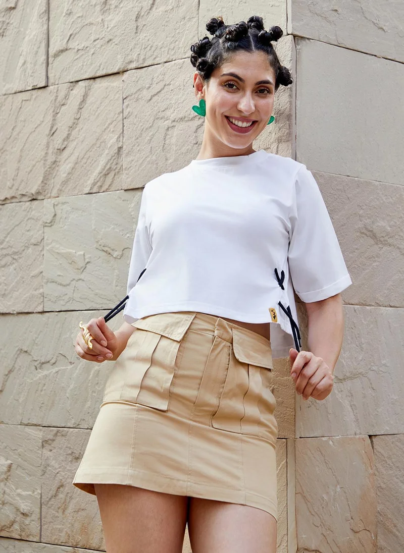 Women's Solid White Regular Fit Top