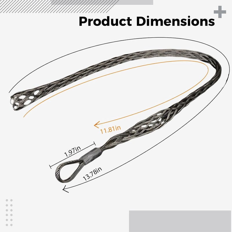 Stainless Steel Wire Pulling Tool Sg-125A, Φ32-37 Cable Grip, 13.8 In (35 Cm) Heavy Duty Pulling Sock With Mesh Design, Stronger Grip For Electrical Wire - Image 2