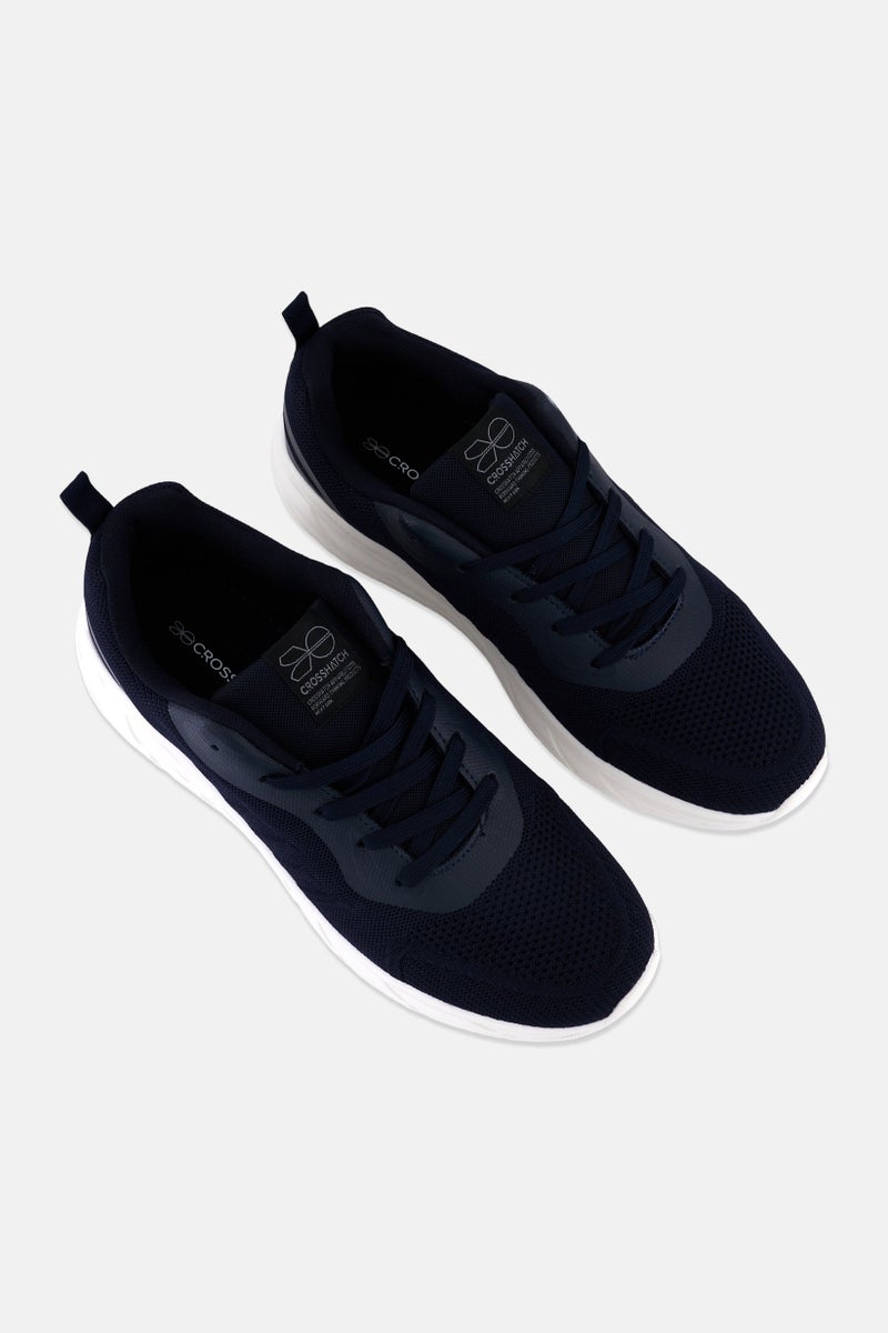 CROSSHATCH أحذية كاجوال للرجال من ليناارت، مزودة بأربطة، لون كحلي - Image 4