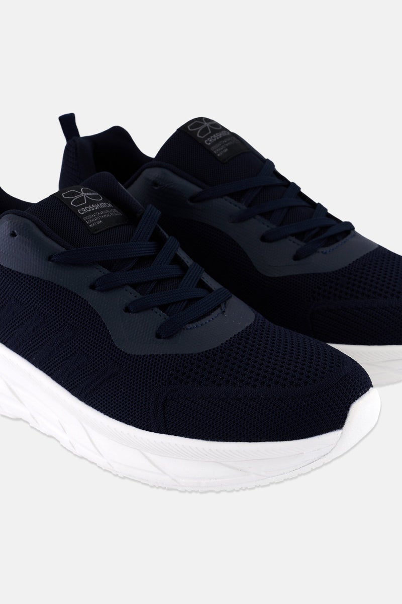 CROSSHATCH أحذية كاجوال للرجال من ليناارت، مزودة بأربطة، لون كحلي - Image 3