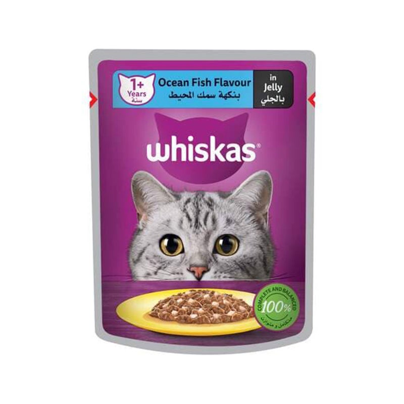 Whiskas Ocean Fish in Jelly Cat Food Pouch - 80 g