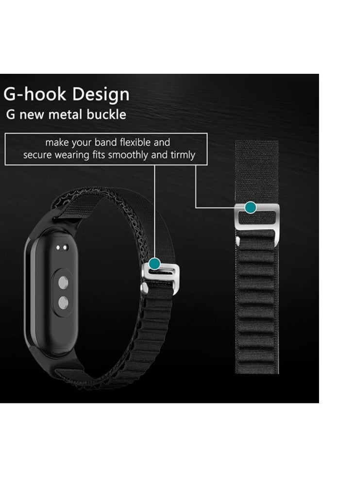 Generic Nylon Wristband Compatible for Xiaomi Mi Band8 Adjustable Braided Elastic Solo Loop Sport Strap Smart Watch Accessories  - Image 4