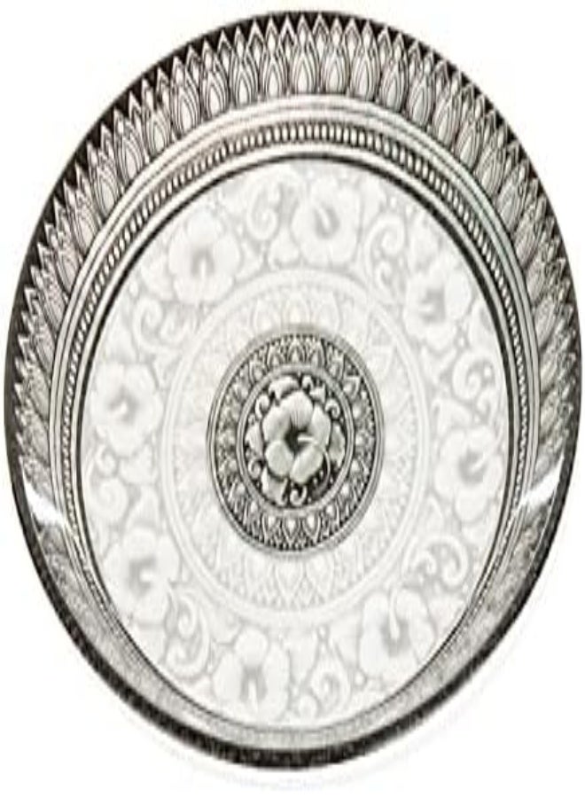 AKDC طبق أنتيك صغير AKDC (18 سم) × (18 سم) × (2 سم) أسود وأبيض - Image 5