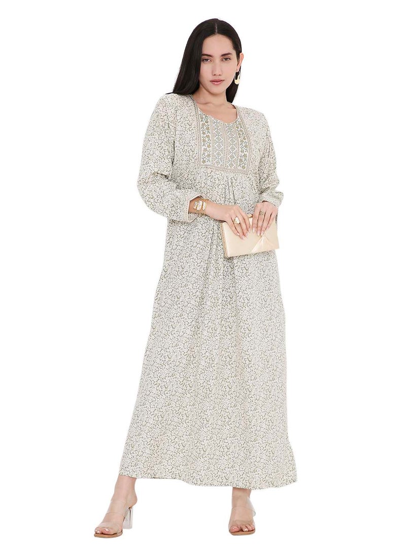 ELEGANT FARASHA WITH UNIQUE THREAD EMBROIDERY AND STYLISH PRINTED MODEST ARABIC KAFTAN JALABIYA DRESS - pzsku/ZA87BD8E3C161CFDE894DZ/45/_/1739968074/37ae0669-2324-48c4-b1c8-51a77a8e7caa