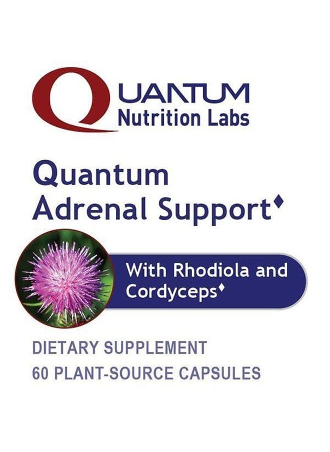 QUANTUM NUTRITION LABS - Labs Quantum Adrenal Support- Adrenal Health Support Supplements, Support for Fatigue and Promote Calmness, Adrenal Gland Vitamins, Rhodiola Rosea, Organic - 60 Vegan Capsules - Image 1