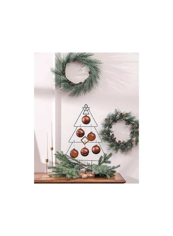 The Bros Brown Glass Christmas Ball Ornaments, 3.15” Hanging Christmas Baubles for Xmas Tree Decoration, Set of 9 Decor for Holiday, Halloween, Wedding Party Gift - Image 4