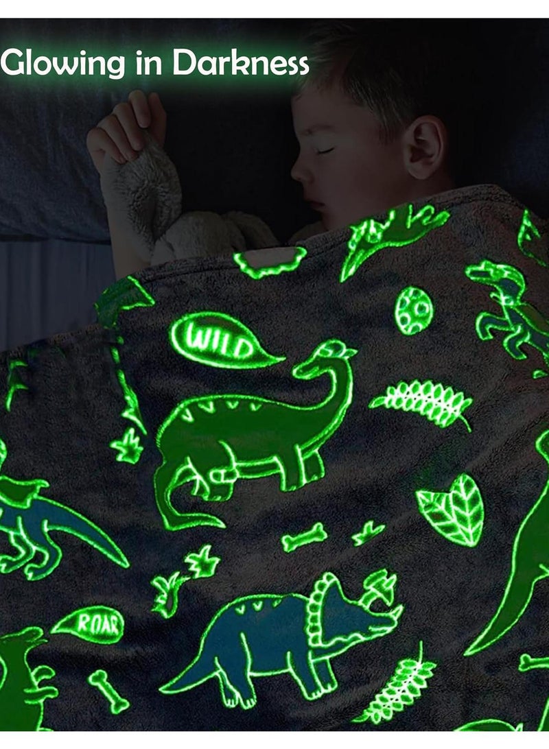 Bluejw Glow in The Dark Blanket Personalized Blanket For Kids,50x60inch Throw Blankets Super Cozy Plush Soft Fleece Blanket for Girls Boys Birthday Gifts  - Image 5