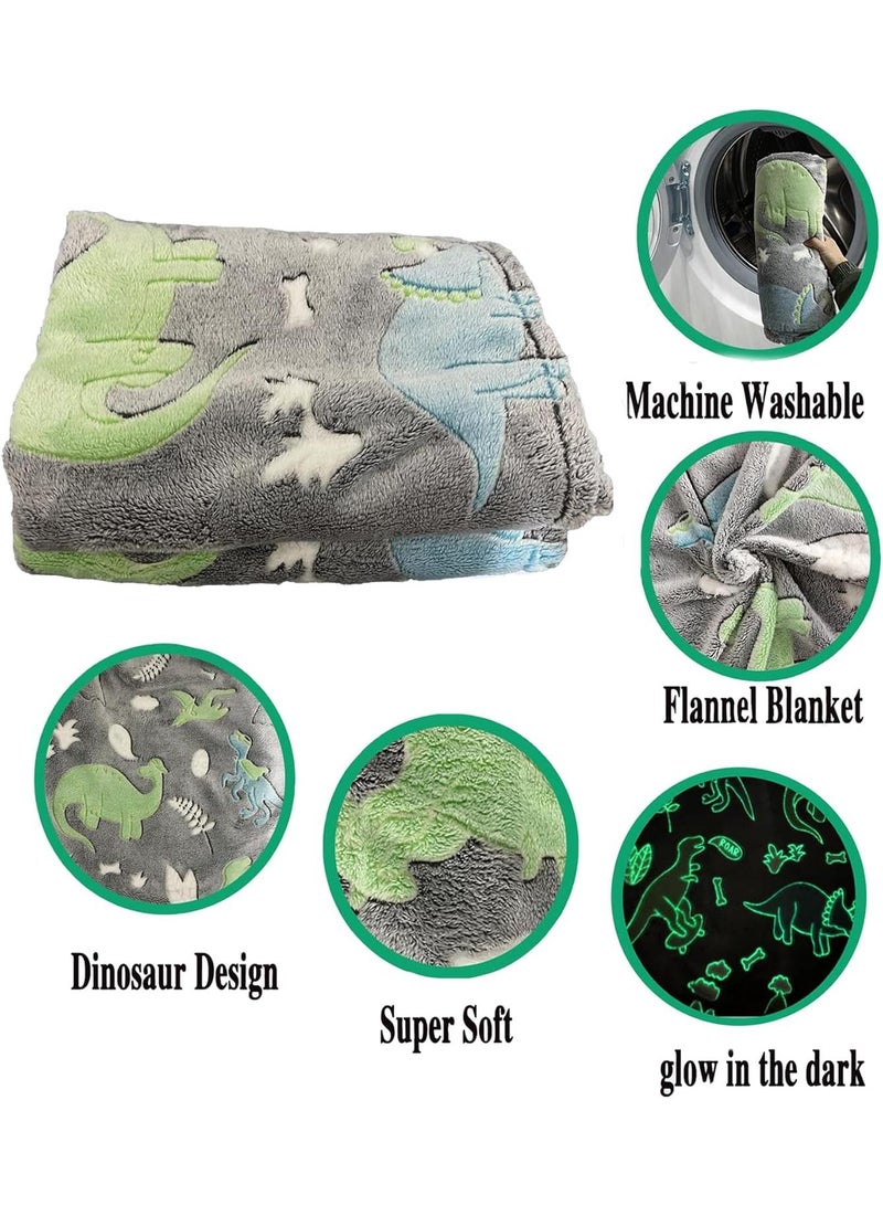 Bluejw Glow in The Dark Blanket Personalized Blanket For Kids,50x60inch Throw Blankets Super Cozy Plush Soft Fleece Blanket for Girls Boys Birthday Gifts  - Image 3
