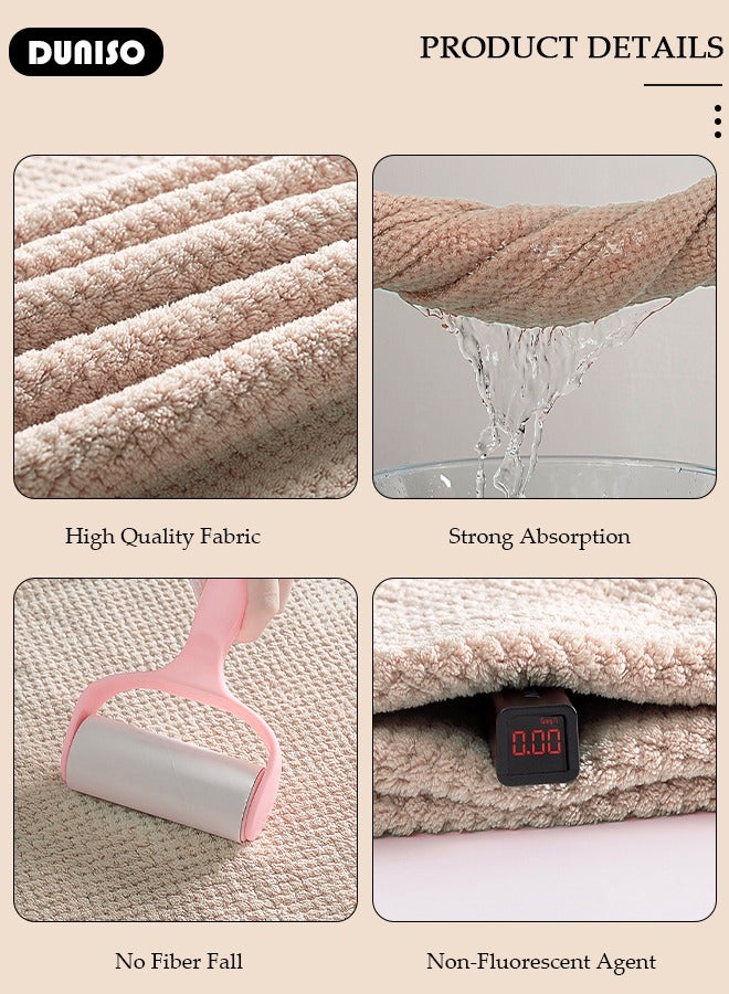 DUNISO Women Bath Robe With Pocket, Off-shoulder Wearable Bath Towel With Snap Button, Bathrobe Suitable For Sauna Beach Swimming Pool Gym Travel - Image 5