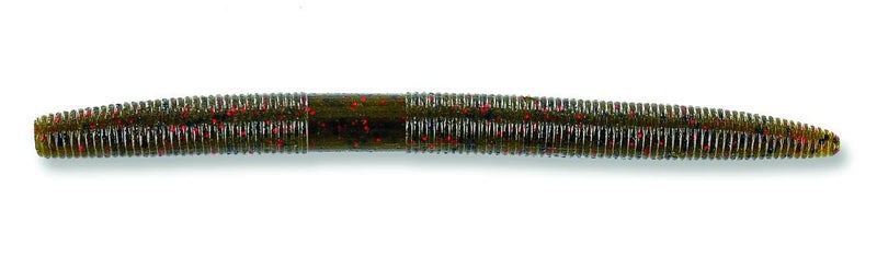 Yamamoto 9-10-369 Senko Worm, 5'' 10Pk, Green Pumpkin Red (One Size) - Image 1