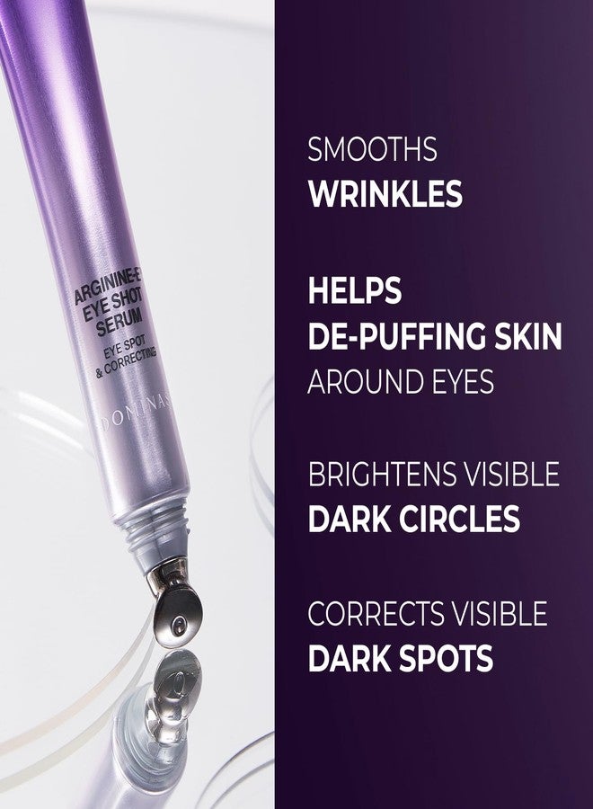 DOMINAS Atclinic DOMINAS Caffeine Eye Serum with Arginine-E & Vitamin E - Korean Eye Gel for Puffiness, Dark Circles, Fine Lines | Cooling Guasha Metal Tip (0.67 fl oz) - Image 4