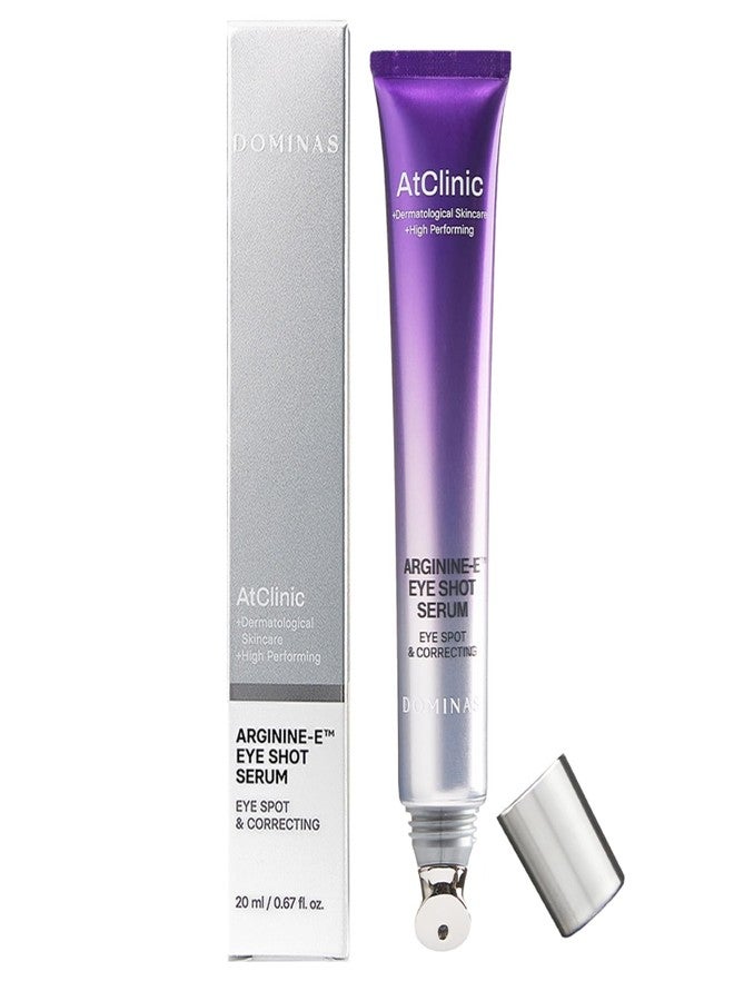 DOMINAS Atclinic DOMINAS Caffeine Eye Serum with Arginine-E & Vitamin E - Korean Eye Gel for Puffiness, Dark Circles, Fine Lines | Cooling Guasha Metal Tip (0.67 fl oz) - Image 1