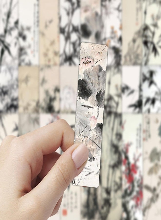 Suny Smiling 24PCS Unique Chinese Ink Painting Bookmarks, Traditional Oriental Art Reading Accessories, Cultural Gifts for Book Lovers Women Kids Students Teachers, Vintage Collectibles with Ancient Aesthetics - Image 4