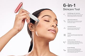 VRAIKO AuroraX Handheld Gua Sha Device White Jade Neck Face Massager with Red Light Therapy Thermal Vibration and Massage Tail for Face Sculpting AntiAging and Relaxation at Home - Image 3