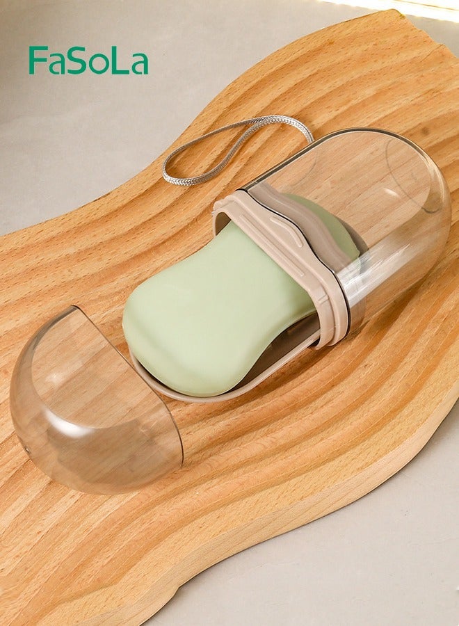 فاصولا علبة صابون للسفر مكونة من 2 قطعة مانعة للتسرب للسفر، علبة صابون محمولة للصالة الرياضية والمدرسة والتخييم - Image 3