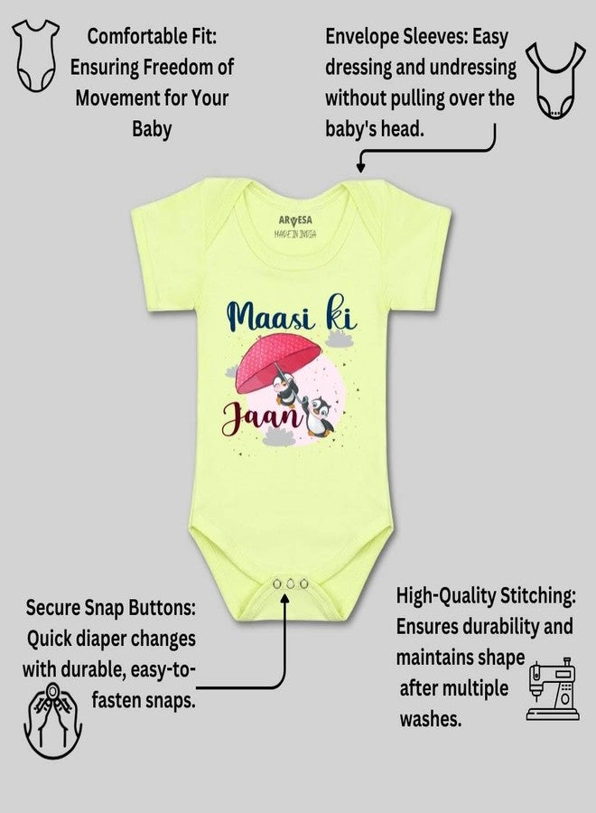 ARVESA Maasi Ki Jaan R-958 Maasi Bodysuit, Sleepsuits, Rompers For New Born Baby Clothes 0-3 Months Unisex Stylish Dress For Baby Boy & Girl, Newborn Infant Outfit - Image 3