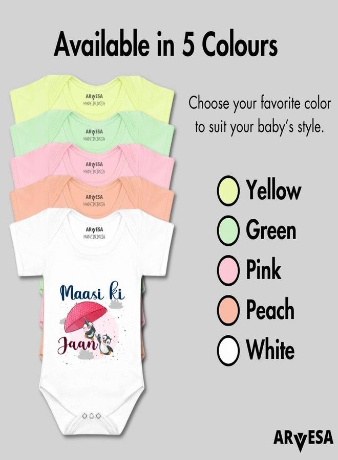 ARVESA Maasi Ki Jaan R-958 Maasi Bodysuit, Sleepsuits, Rompers For New Born Baby Clothes 0-3 Months Unisex Stylish Dress For Baby Boy & Girl, Newborn Infant Outfit - Image 4