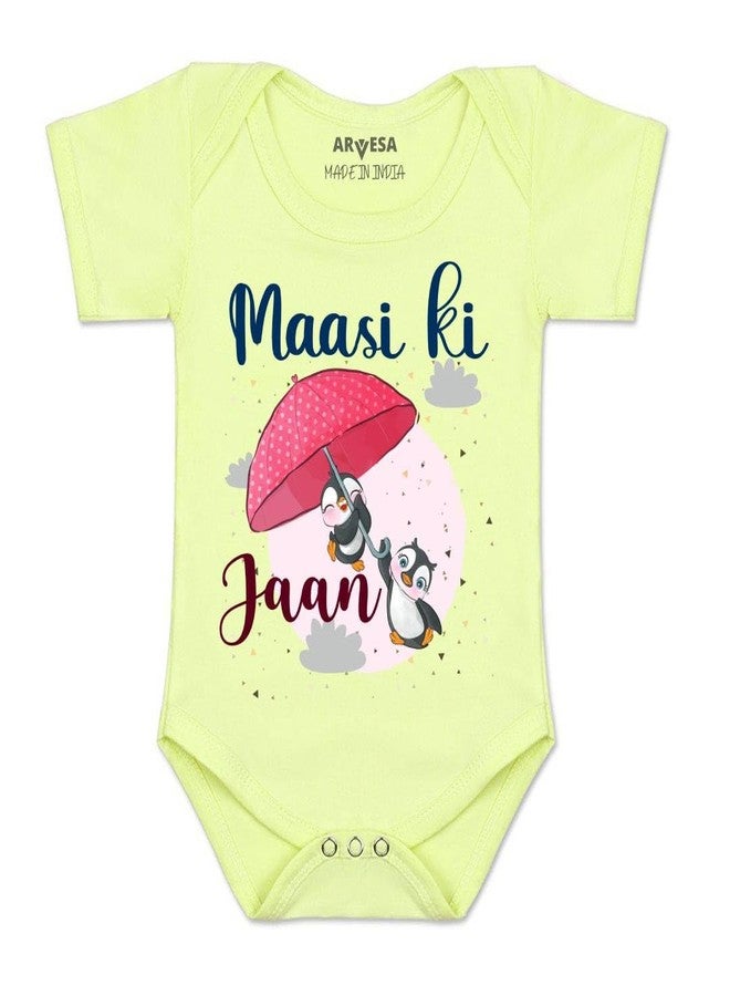 ARVESA Maasi Ki Jaan R-958 Maasi Bodysuit, Sleepsuits, Rompers For New Born Baby Clothes 0-3 Months Unisex Stylish Dress For Baby Boy & Girl, Newborn Infant Outfit - Image 1
