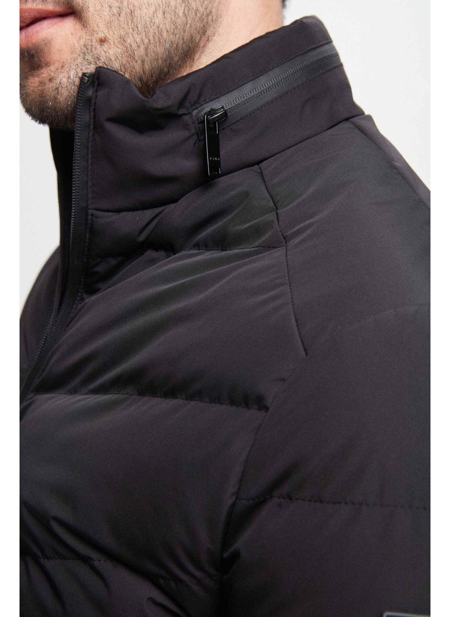 twn Slim Fit Black Concealable Hooded Fiberfill Windproof Jacket 3EC073151002M  - Image 4