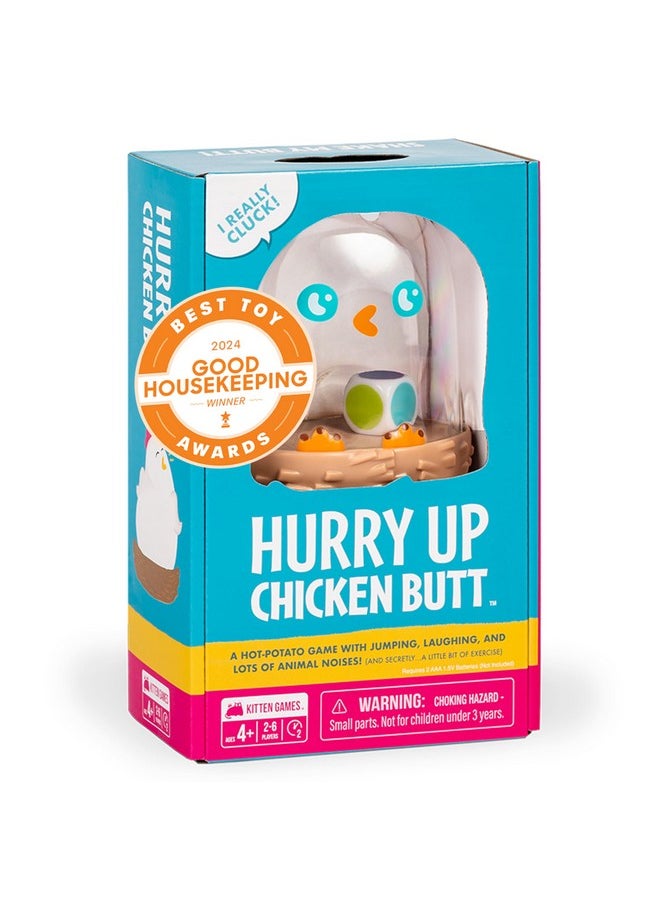Exploding Kittens LLC Exploding Kittens Hurry Up Chicken Butt 2-6 Players - Ages 4+ - 2 Minutes to Play - Hot Potato Style Card Game - Fun Card Game, Family Game Night, Creative Kids Game  - Image 1