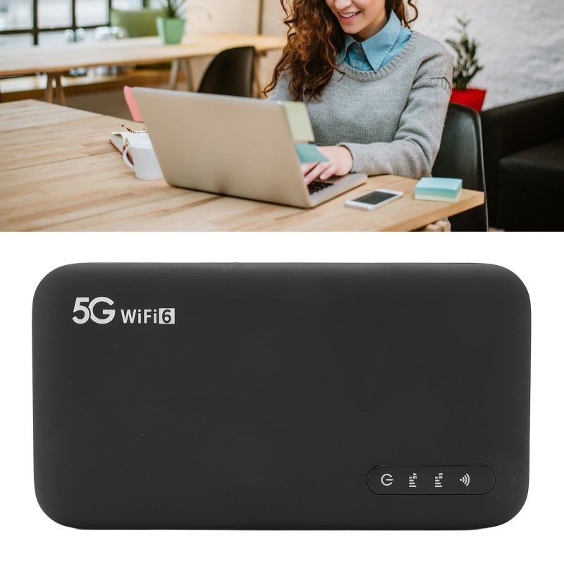 5G Mobile Hotspot: 6100mAh Battery, IP67 Rating, High Speed Low Latency WiFi 6 Router - 16 Devices Support Portable Router for Home Travel Use - Image 4