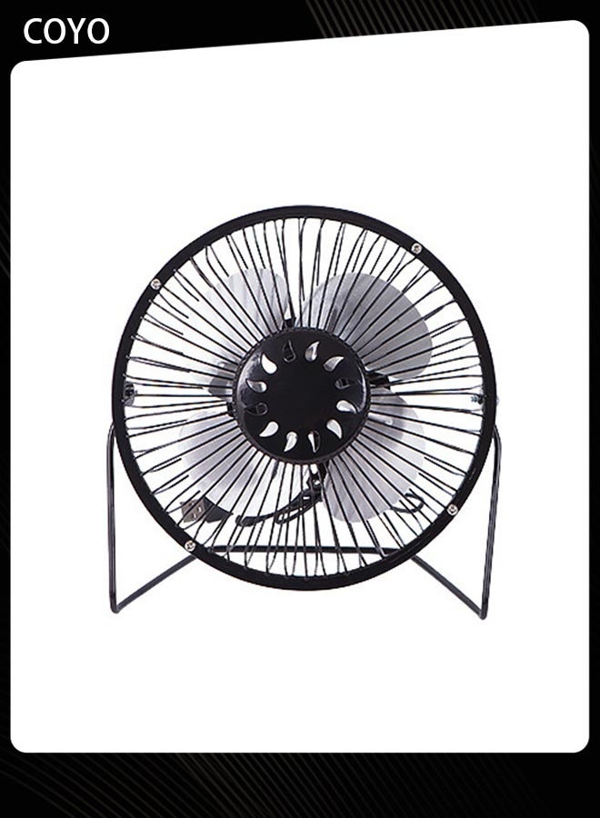 COYO مروحة مكتب، مروحة مكتب صغيرة تعمل عبر USB صامتة، مروحة شخصية محمولة، مروحة صغيرة قابلة للتعديل 360 درجة، تشغيل هادئ للمنزل، المكتب، المدرسة والهواء الطلق - Image 1