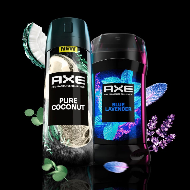 Axe مجموعة AXE للعطور الفاخرة رذاذ مزيل العرق للرجال جوز الهند النقي 3 قطع مع حماية من الروائح لمدة 72 ساعة وانتعاش معززة بزيوت جوز الهند والأوكاليبتوس والبلوط 4 أونصات - Image 5