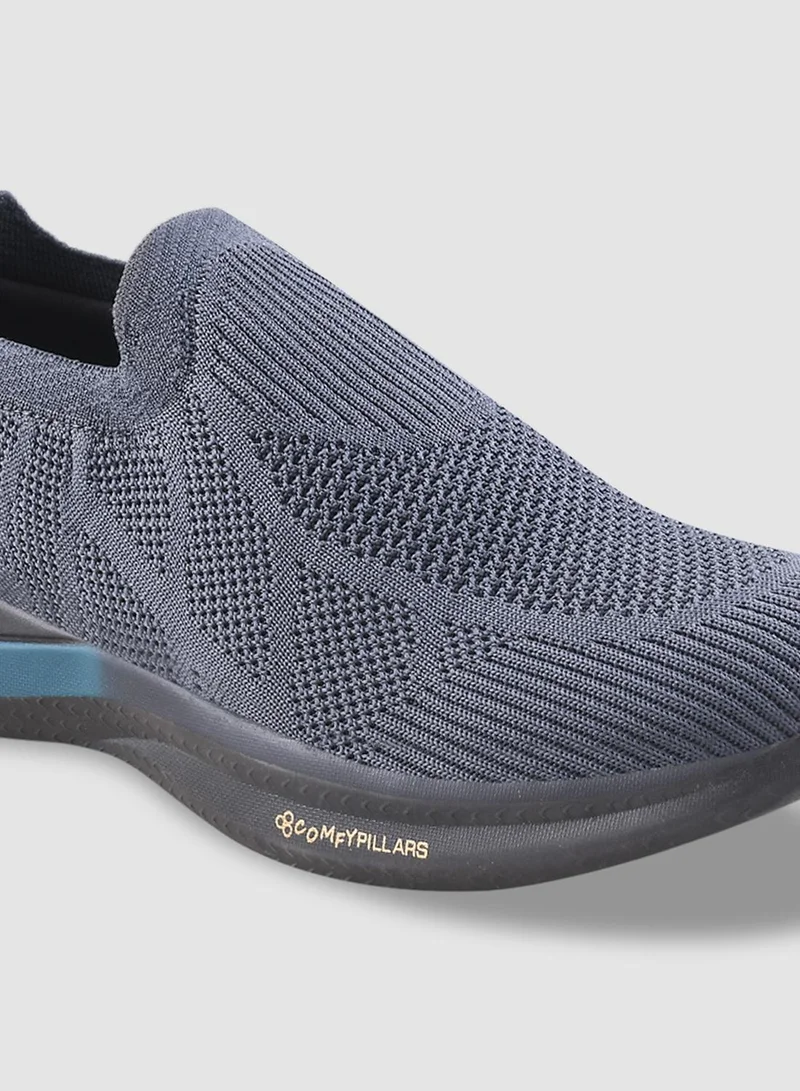 CAMPUS D.Gry/T.Blu Campus Men's Mesh Slip-On Walking Shoes – Breathable, Lightweight – Dark Grey/Blue for Men | Best Price UAE