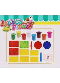 EASY FUTURE Color Plasticine Mud with Model Tool Kit Color Ultra light Clay DIY Educational Toys Picnic Set Theme Playset Toys  - Image 3