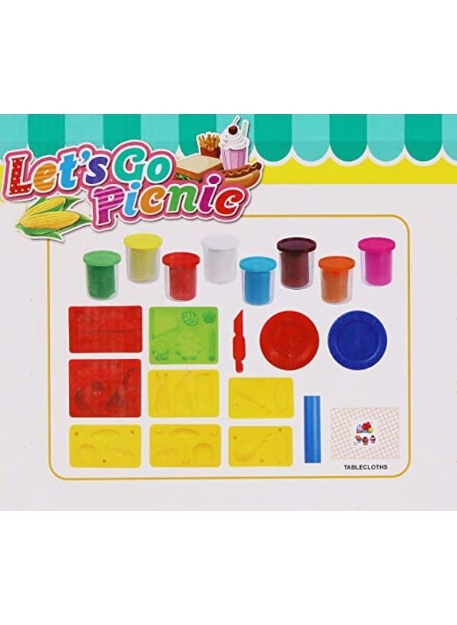 EASY FUTURE Color Plasticine Mud with Model Tool Kit Color Ultra light Clay DIY Educational Toys Picnic Set Theme Playset Toys  - Image 3