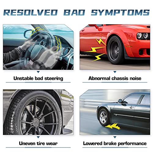 Autsurles 8 pcs Front Lower Control Arm with Ball Joint Assembly+Sway Stabilizer Bar End Link+Outer Inner Tie Rod End Suspension Kit for Dodge Caliber 2009-2012, for Jeep Compass Patriot 2007-2017 - Image 2