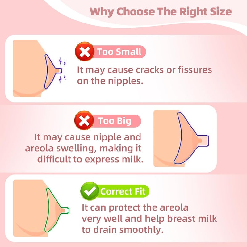 LOTBILL Nipple Measurement Tool for Flanges Nipple Ruler for Flange Sizing Silicone  Soft Nipple Sizer for Flanges for New Mothers Easy to Use for Comfortable Pumping - Image 3