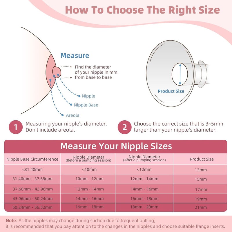 LOTBILL Nipple Measurement Tool for Flanges Nipple Ruler for Flange Sizing Silicone  Soft Nipple Sizer for Flanges for New Mothers Easy to Use for Comfortable Pumping - Image 4
