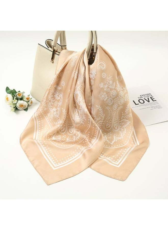 3 Pack Satin Headscarves For Women - Large Square Silk Bandanas(90X90Cm) | Classic Patterned Hair Scarves | Versatile Beach, Casual & Formal Accessories - Image 3