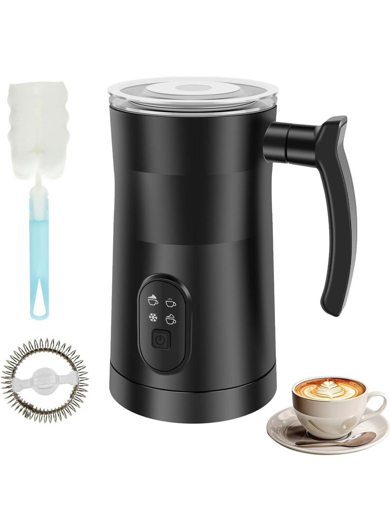 MarlaMall Milk Frother for Coffee, Electric Milk Frother and Steamer, Warm and Cold Foam Maker, Hot Chocolate Maker, Milk Warmer, 12oz/350ml Coffee Frother for Latte, Cappuccino, Matcha (Black) - Image 1