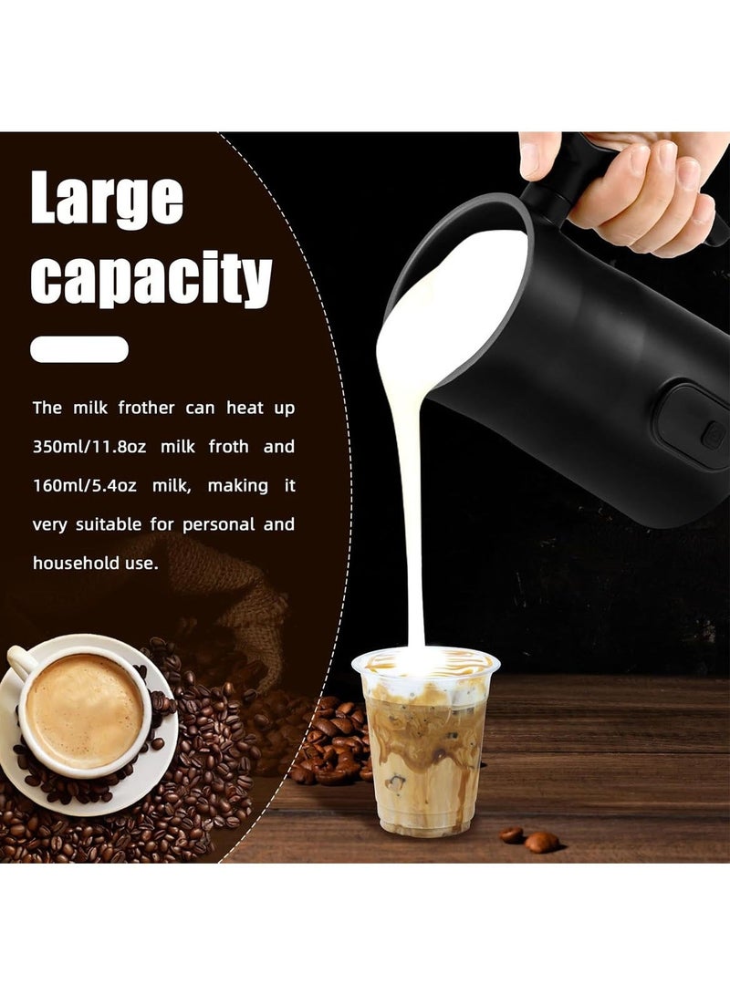 MarlaMall Milk Frother for Coffee, Electric Milk Frother and Steamer, Warm and Cold Foam Maker, Hot Chocolate Maker, Milk Warmer, 12oz/350ml Coffee Frother for Latte, Cappuccino, Matcha (Black) - Image 4