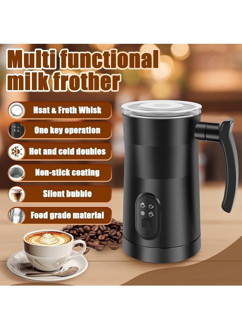 MarlaMall Milk Frother for Coffee, Electric Milk Frother and Steamer, Warm and Cold Foam Maker, Hot Chocolate Maker, Milk Warmer, 12oz/350ml Coffee Frother for Latte, Cappuccino, Matcha (Black) - Image 3