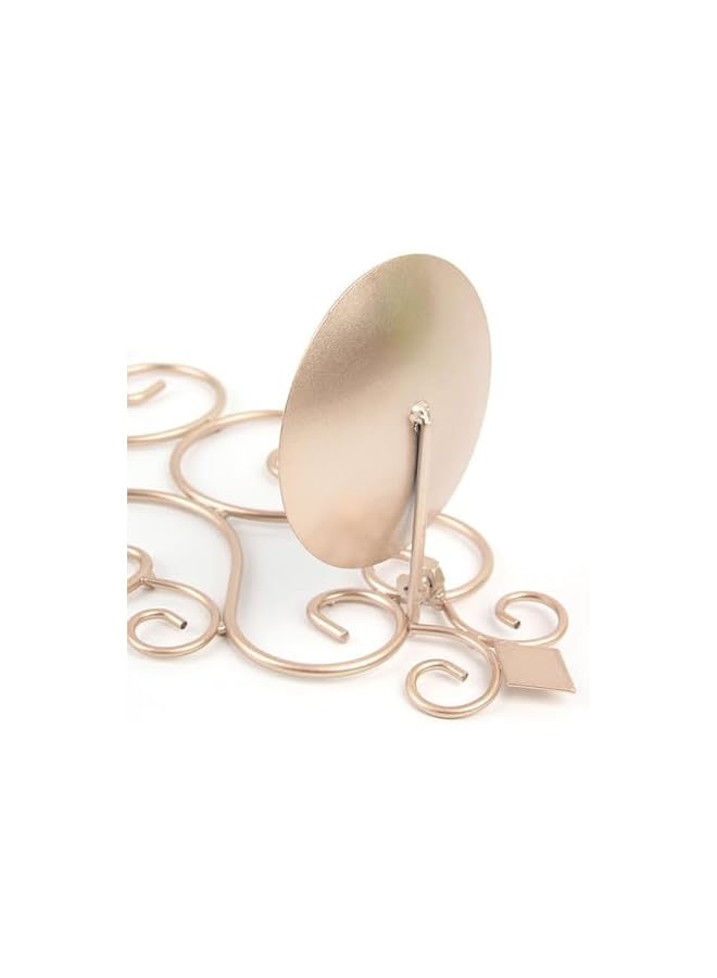 The Bros مجموعة من 2 حامل شموع حائط من الحديد، ديكور حائط حامل شموع، حاملات شموع عمودية معلقة مثبتة على الحائط لغرفة النوم وغرفة الطعام، ذهبية الشمبانيا - Image 3